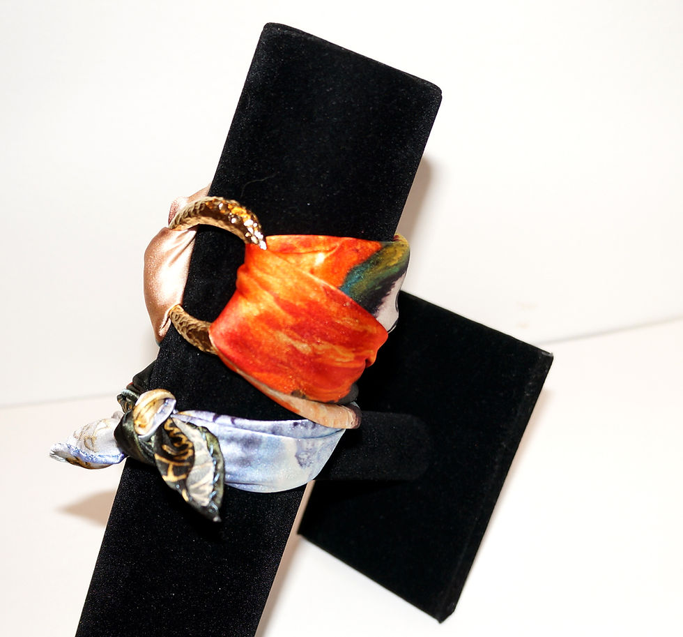 Thumbnail: Caribbean woman silk bracelet