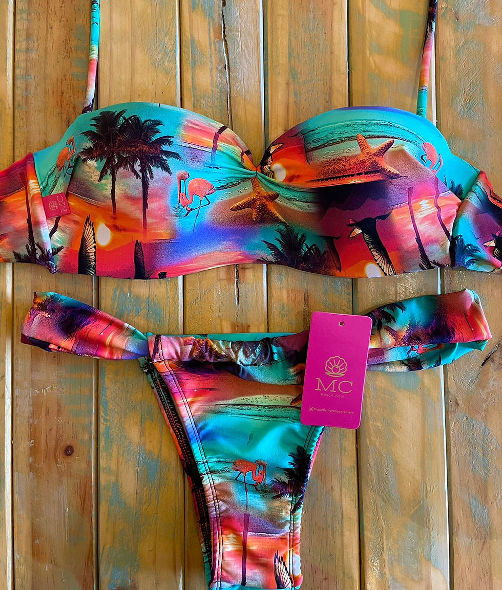 Parte de Cima Tomara Que Caia e Calcinha Wire Praia