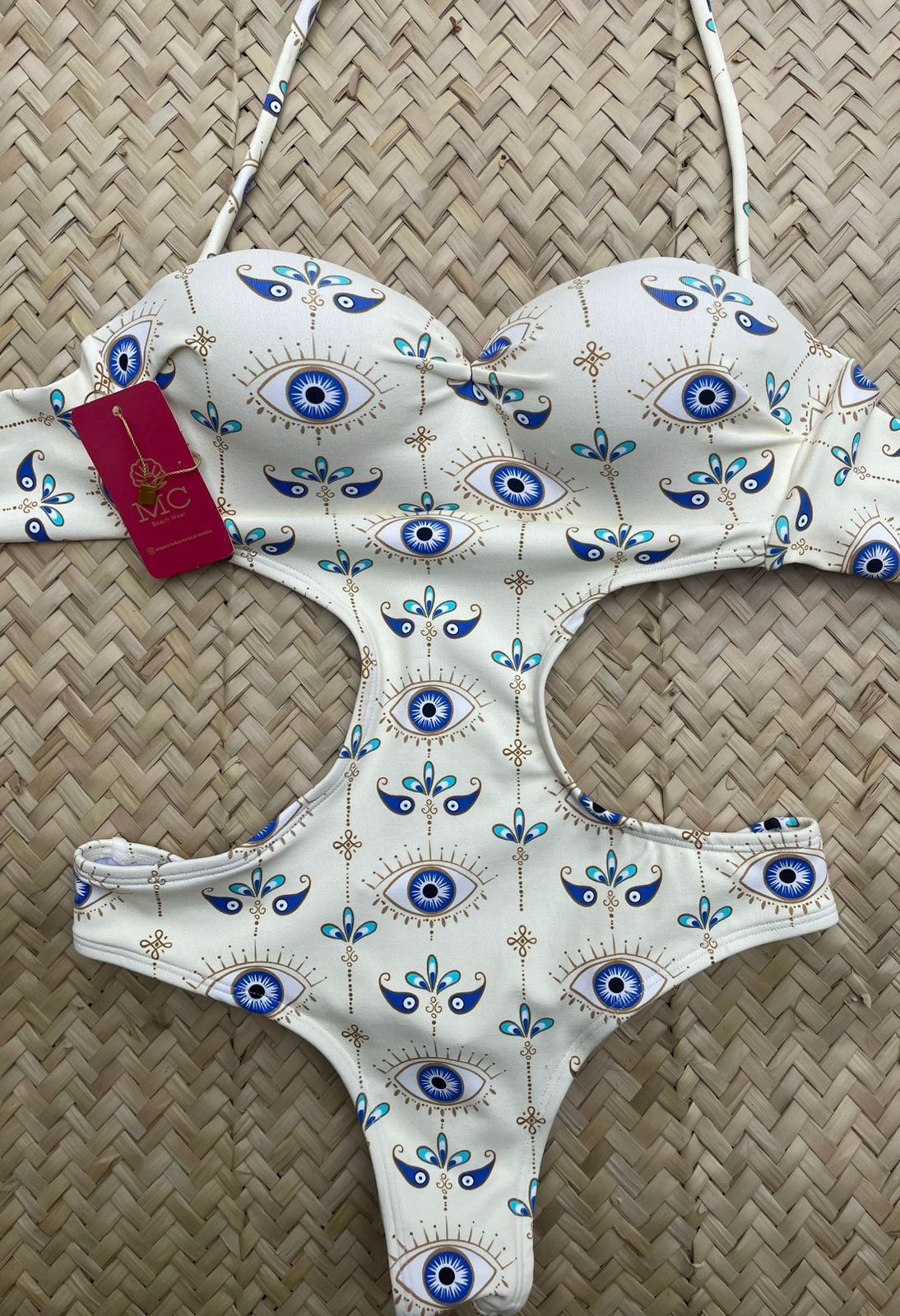 Maiô Tomara que Caia com Calcinha Empina Bumbum Olho Grego