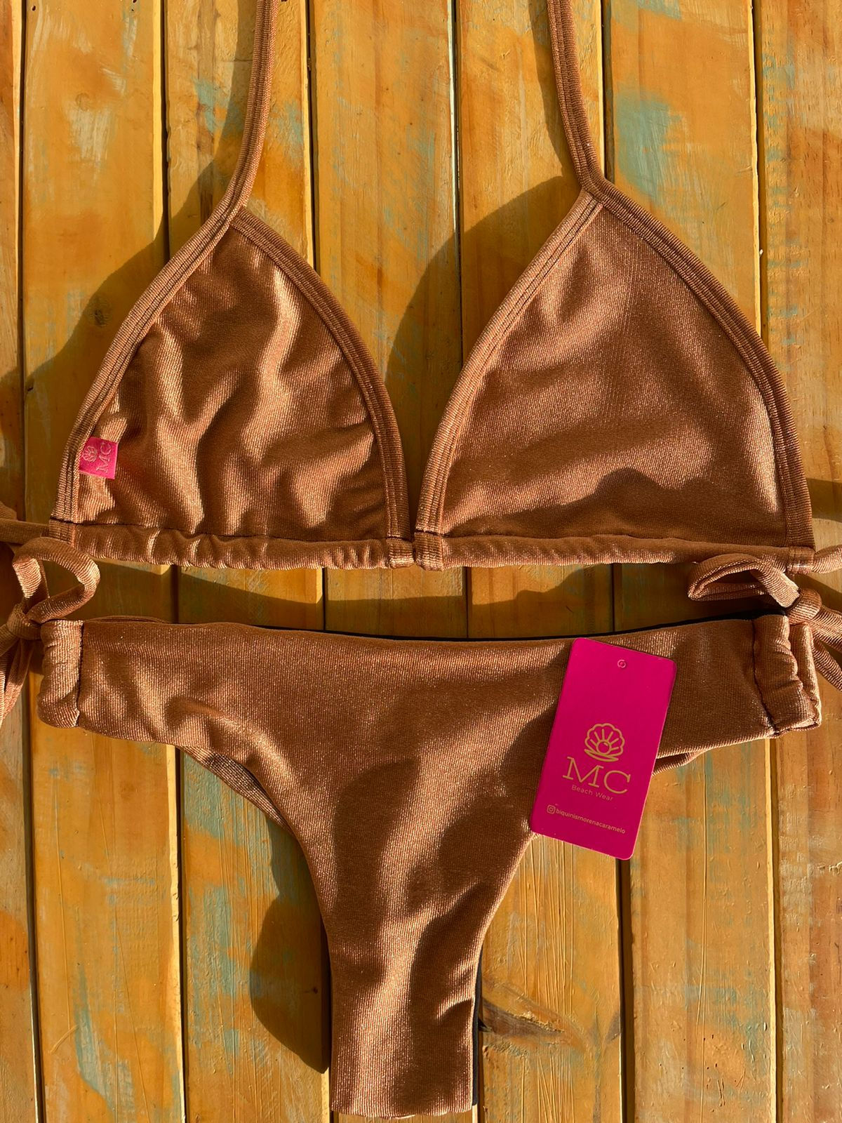 Parte de Cima cortininha e Calcinha Fio Duplo chocolate