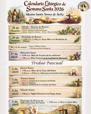 Horarios de Semana Santa