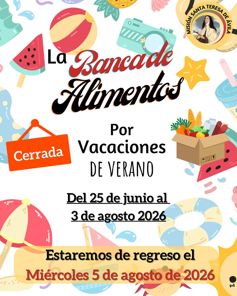 Vacaciones - Banca de Alimentos