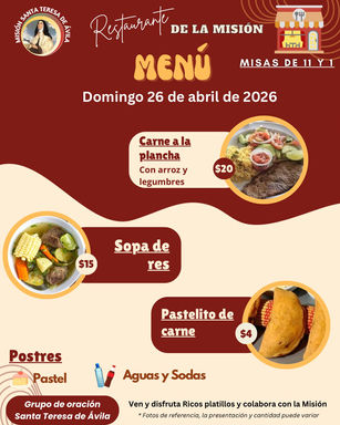 😋 Rico Menú para este Domingo 26 de abril de 2026