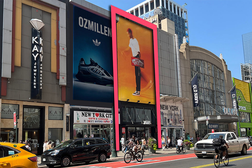 Crocs has leaped over Old Navy -- which will become a Primark store - and landed at the former Vans at 140 West 34th St while 152 West 34th Street is being remodeled (far right). It will also open a global flagship in Soho at 543 Broadway.