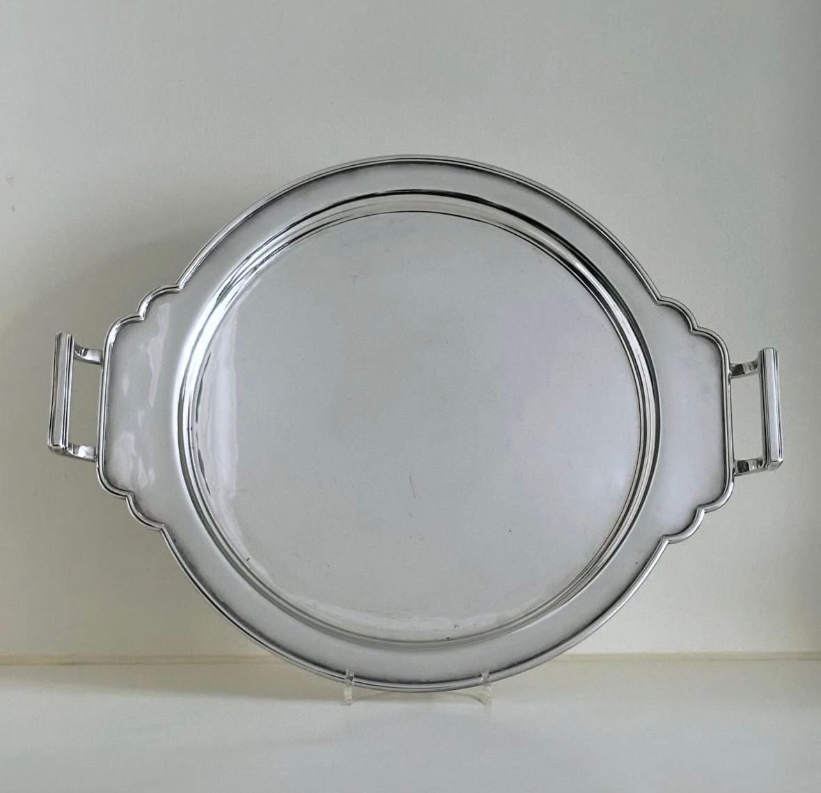 A Deco Period Silver Plated Drinks Tray with Raised Handles, c.1920