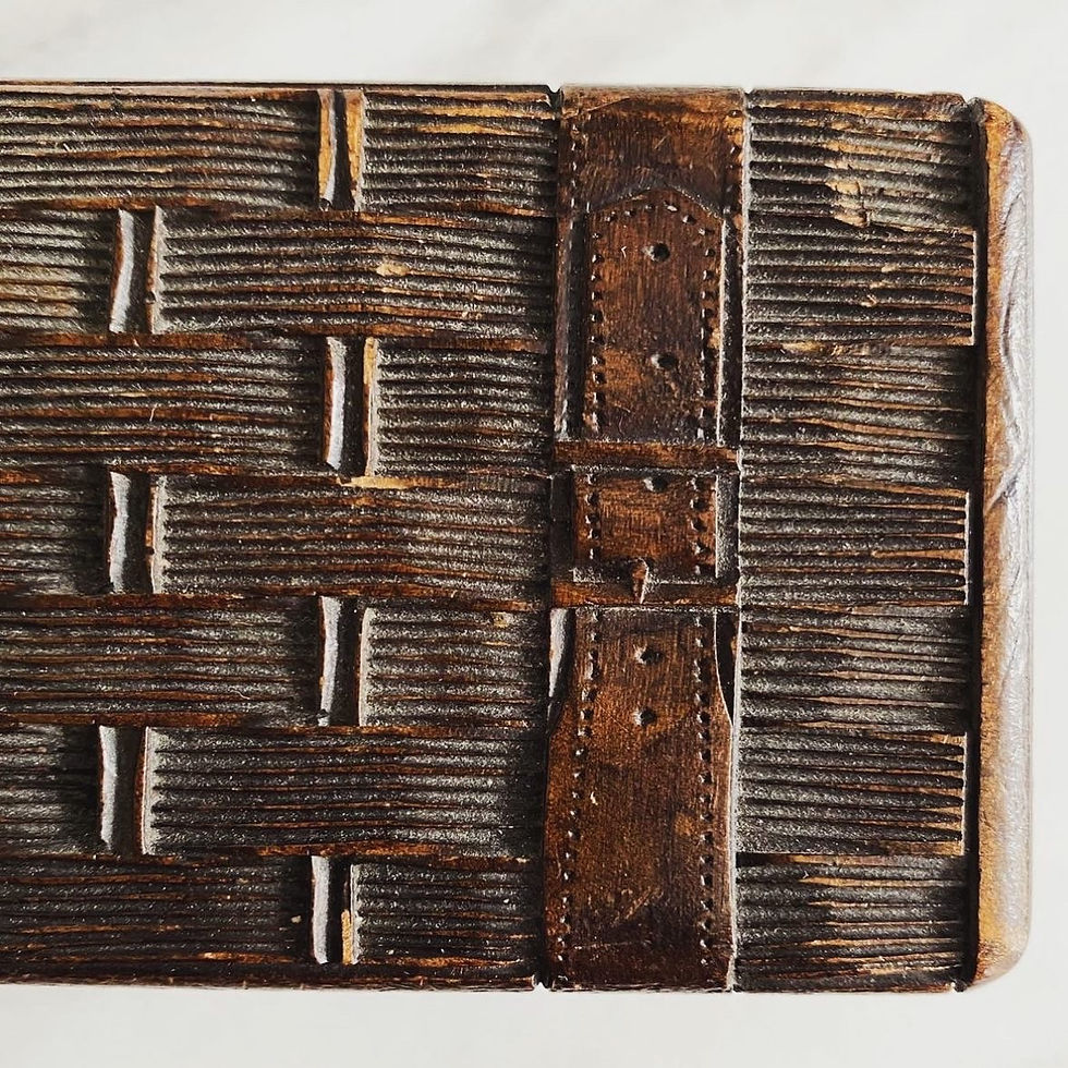Thumbnail: A French Wooden Basket Weave Box, c.1890