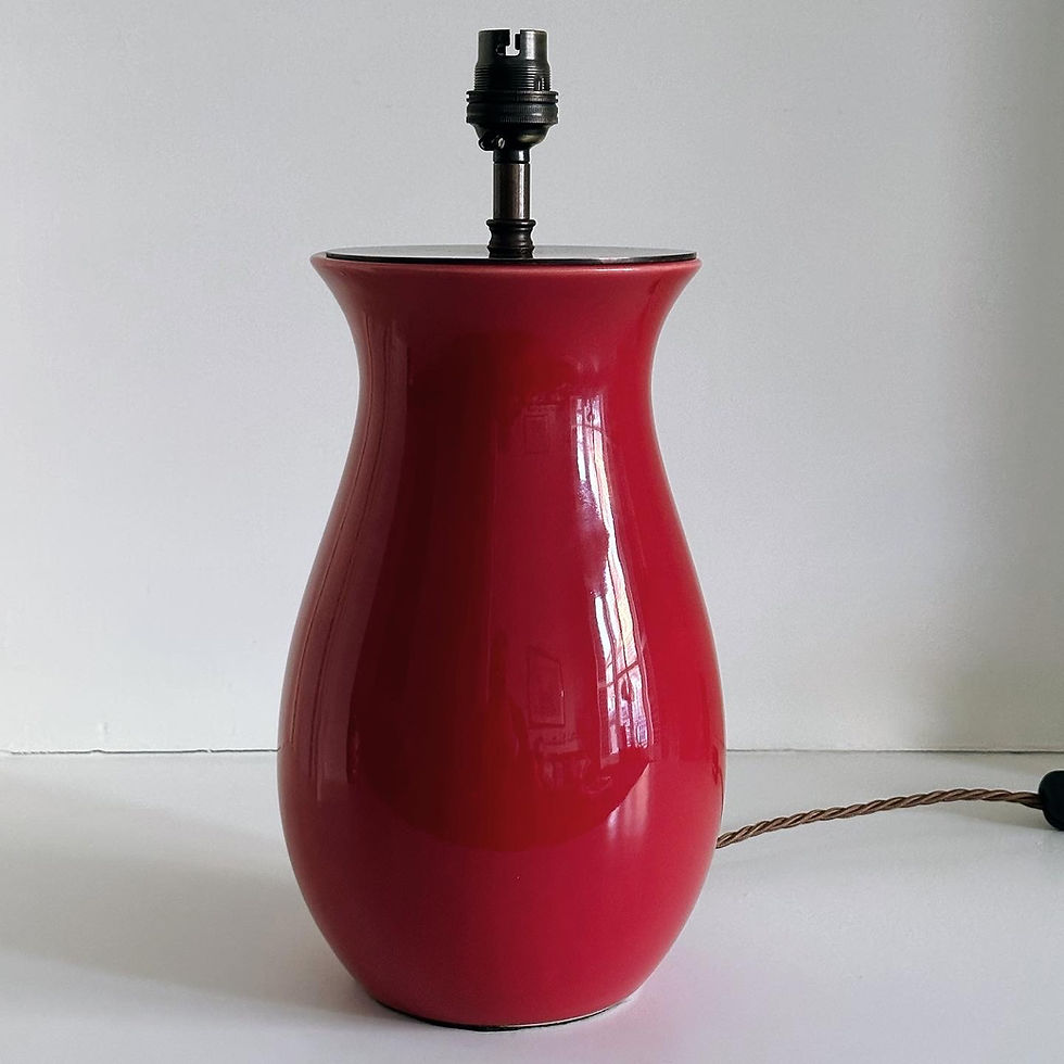 Thumbnail: An Orange Glazed Porcelain Vase Lamp, c.1960