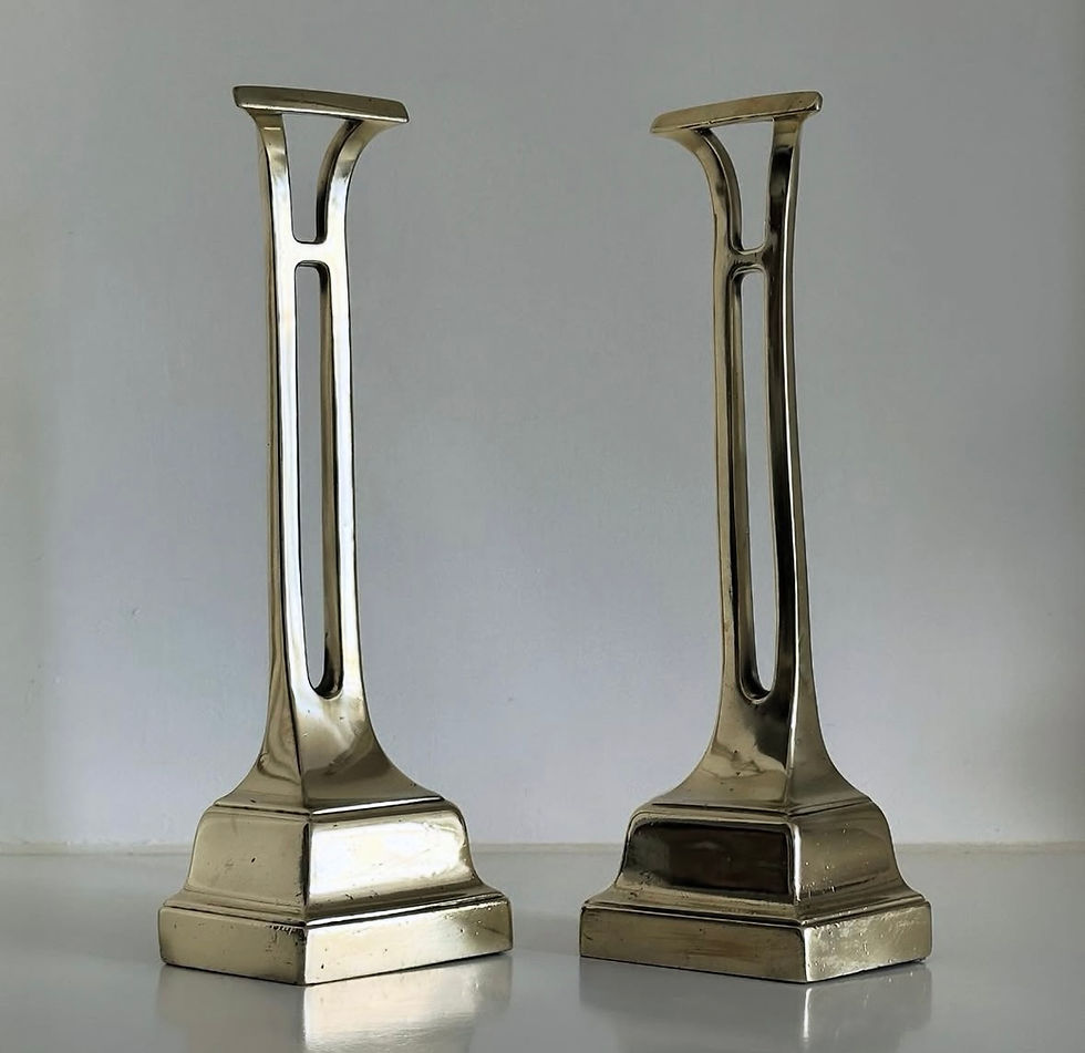 Thumbnail: A Pair of Brass Doorstops by William Tonks & Sons of Birmingham, c.1870