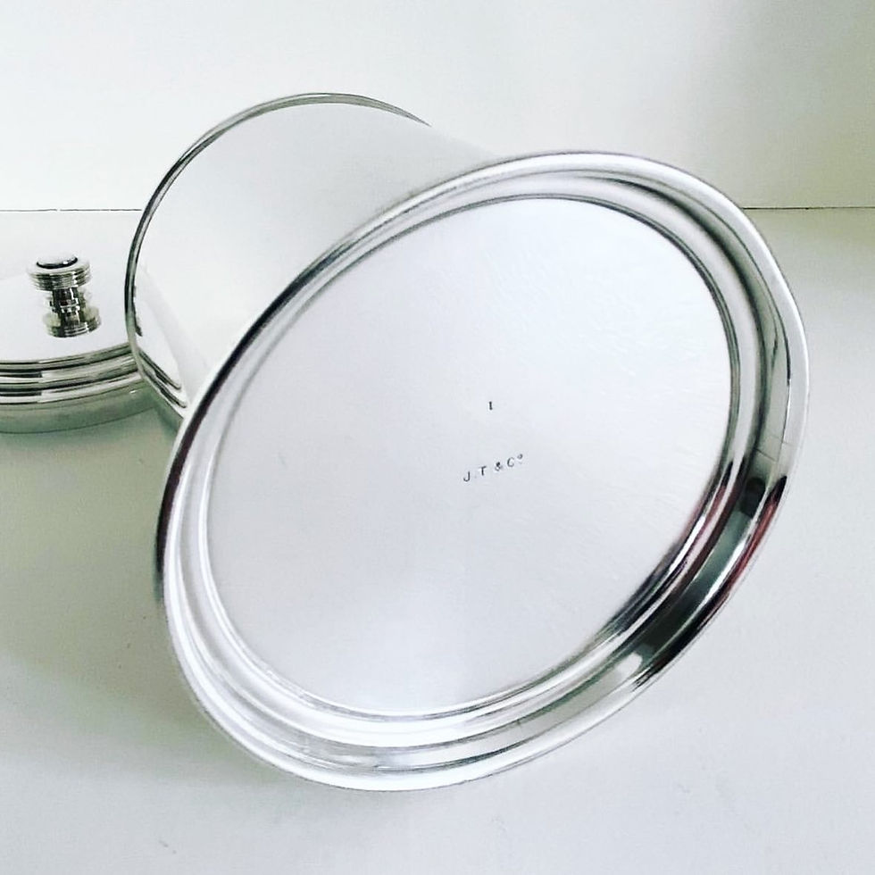 Thumbnail: A Deco Silver Plated Biscuit Barrel of Cylindrical Form, c.1920