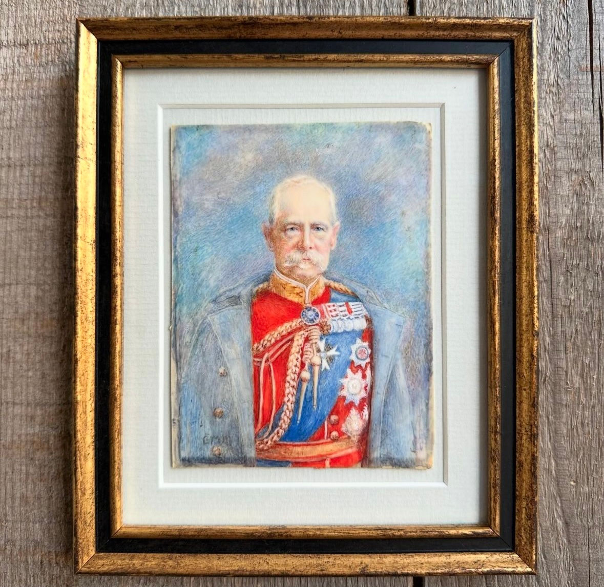 A Victorian Oil Pastel of Field Marshal Roberts, 1st Earl Roberts, VC, c.1893