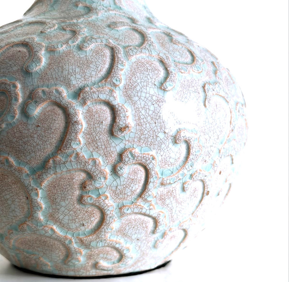 Thumbnail: A Chinese Crackle Glazed Vase Lamp, c.1920