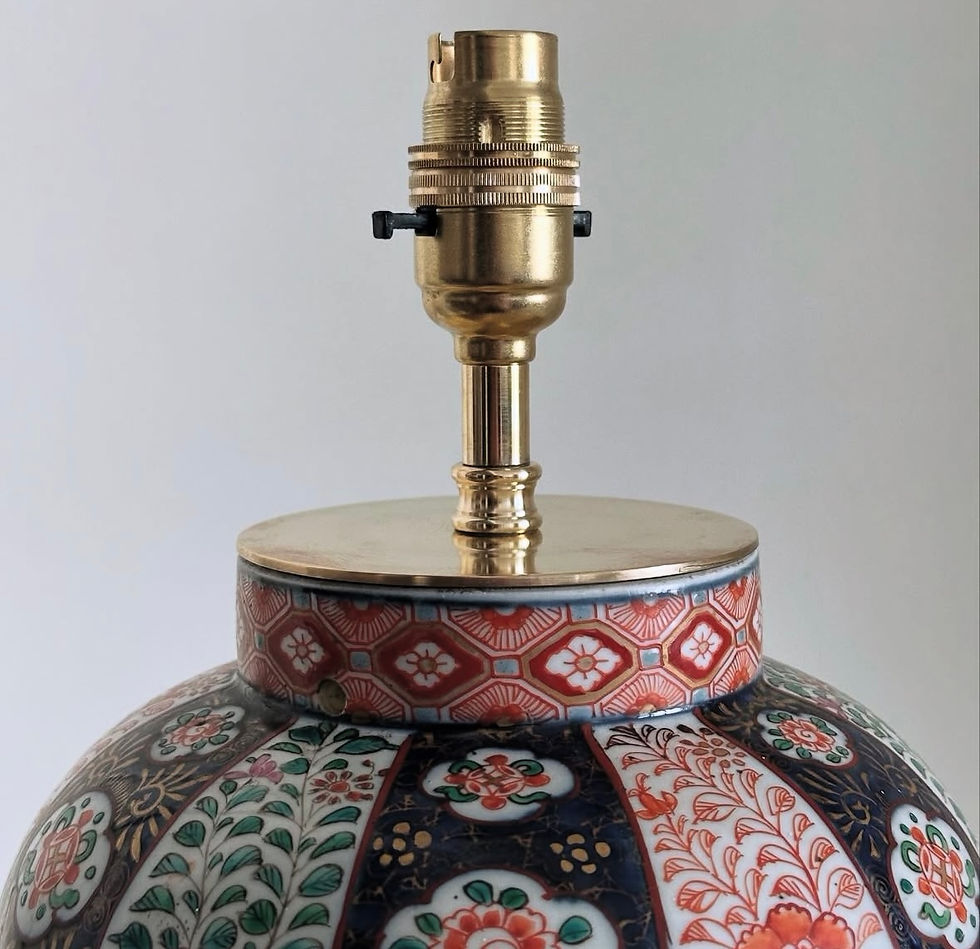 Thumbnail: A Meiji Period Imari Porcelain Vase Lamp, c.1890