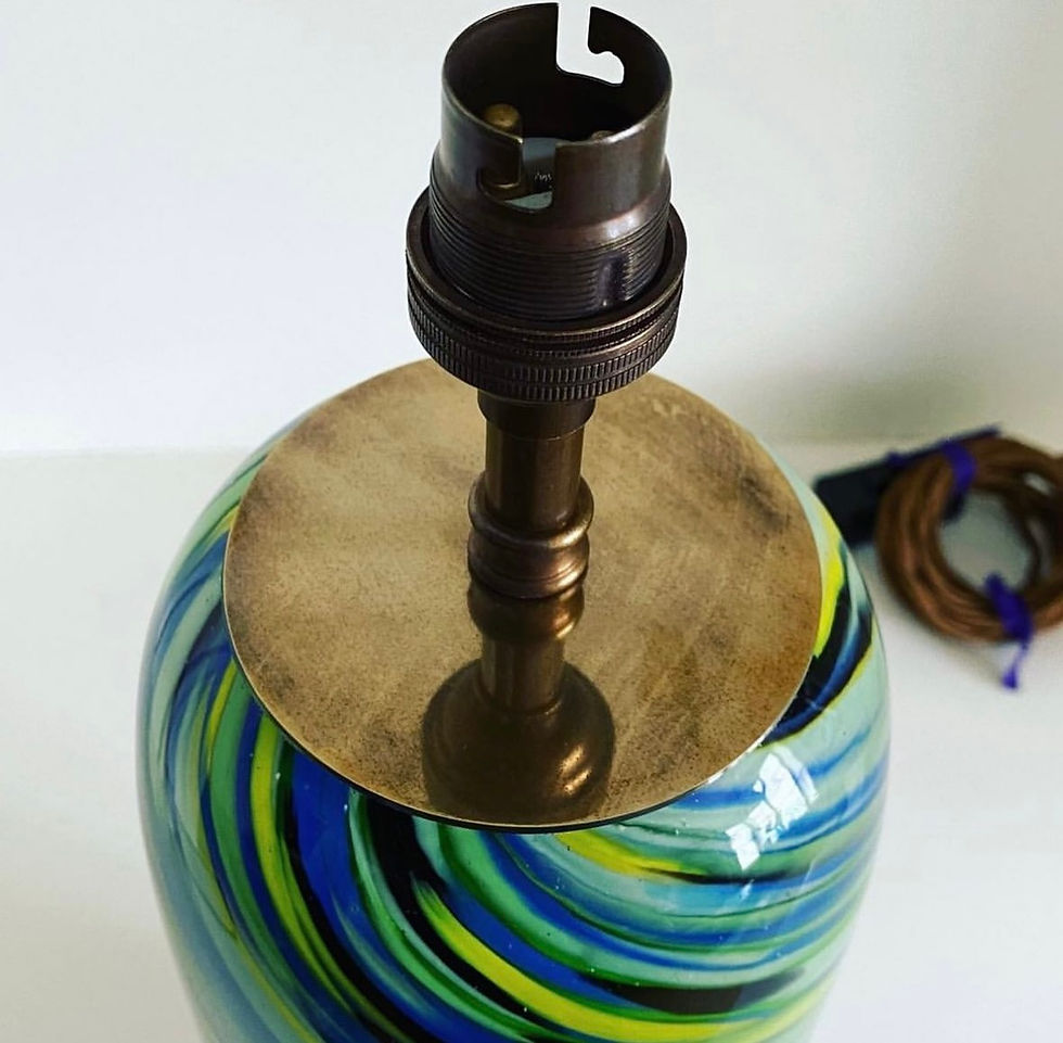 Thumbnail: A Tall Coloured Art Glass Lamp, c.1960