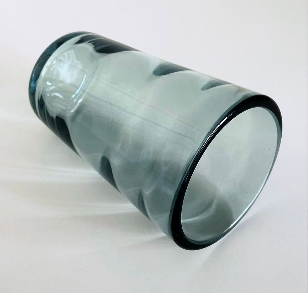 Thumbnail: An Arctic Blue Glass Tumbler Vase by William Wilson for Whitefriars, c.1950