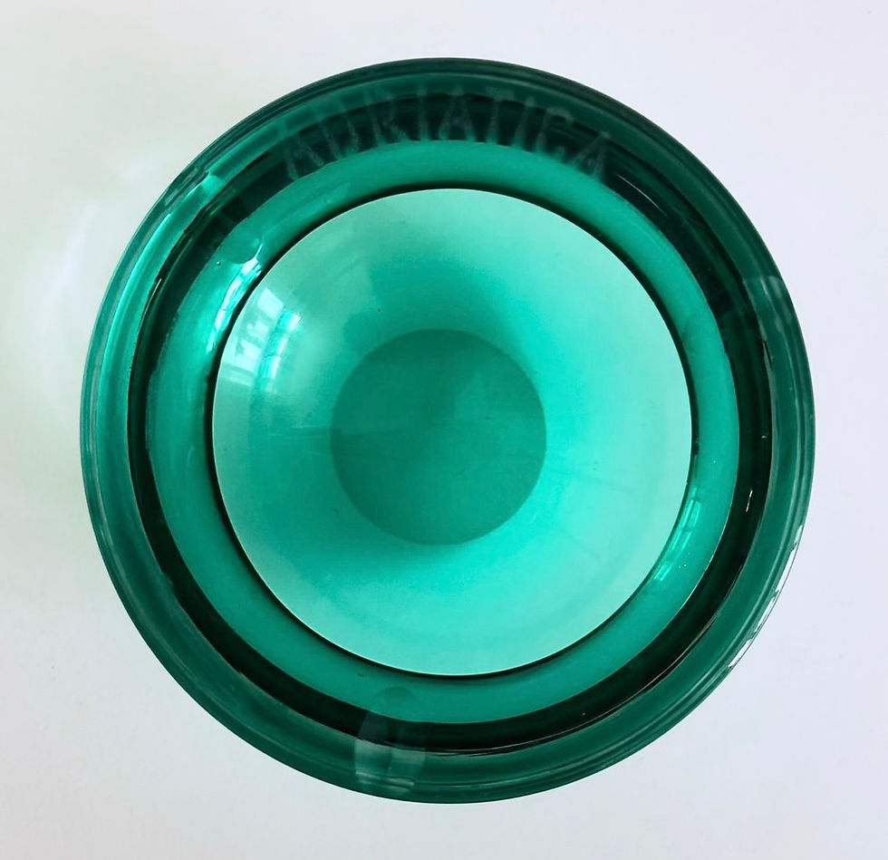 Thumbnail: A Deco Green Glass Ashtray from RMS Adriatic, c.1930