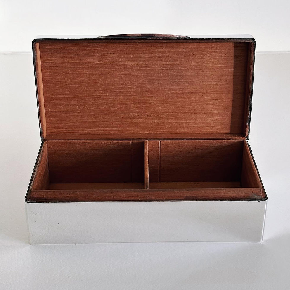 Thumbnail: An Engine Turned Box by James Dixon & Sons, c.1910