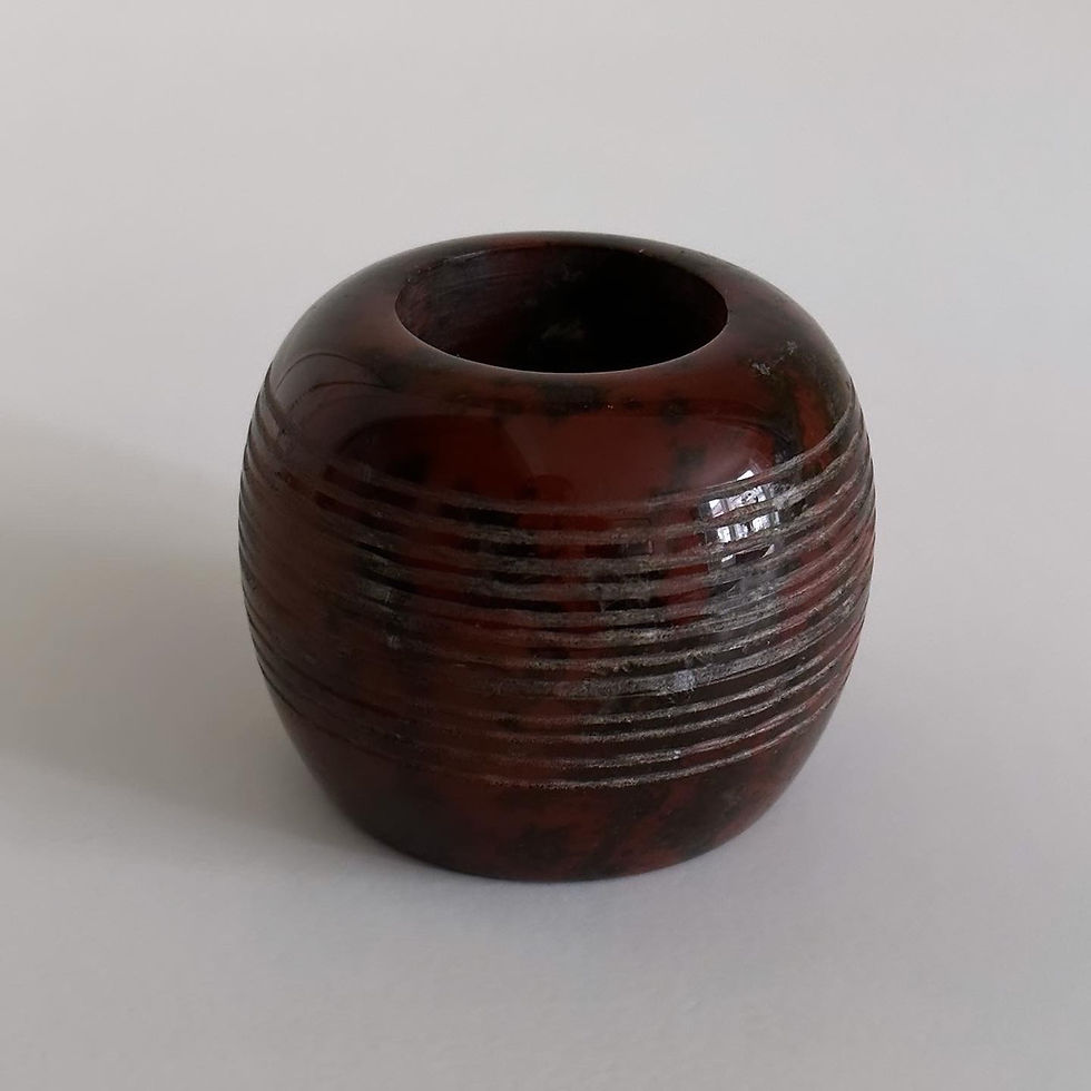 Thumbnail: A Cornish Red Serpentine Stone Match Striker, c.1880