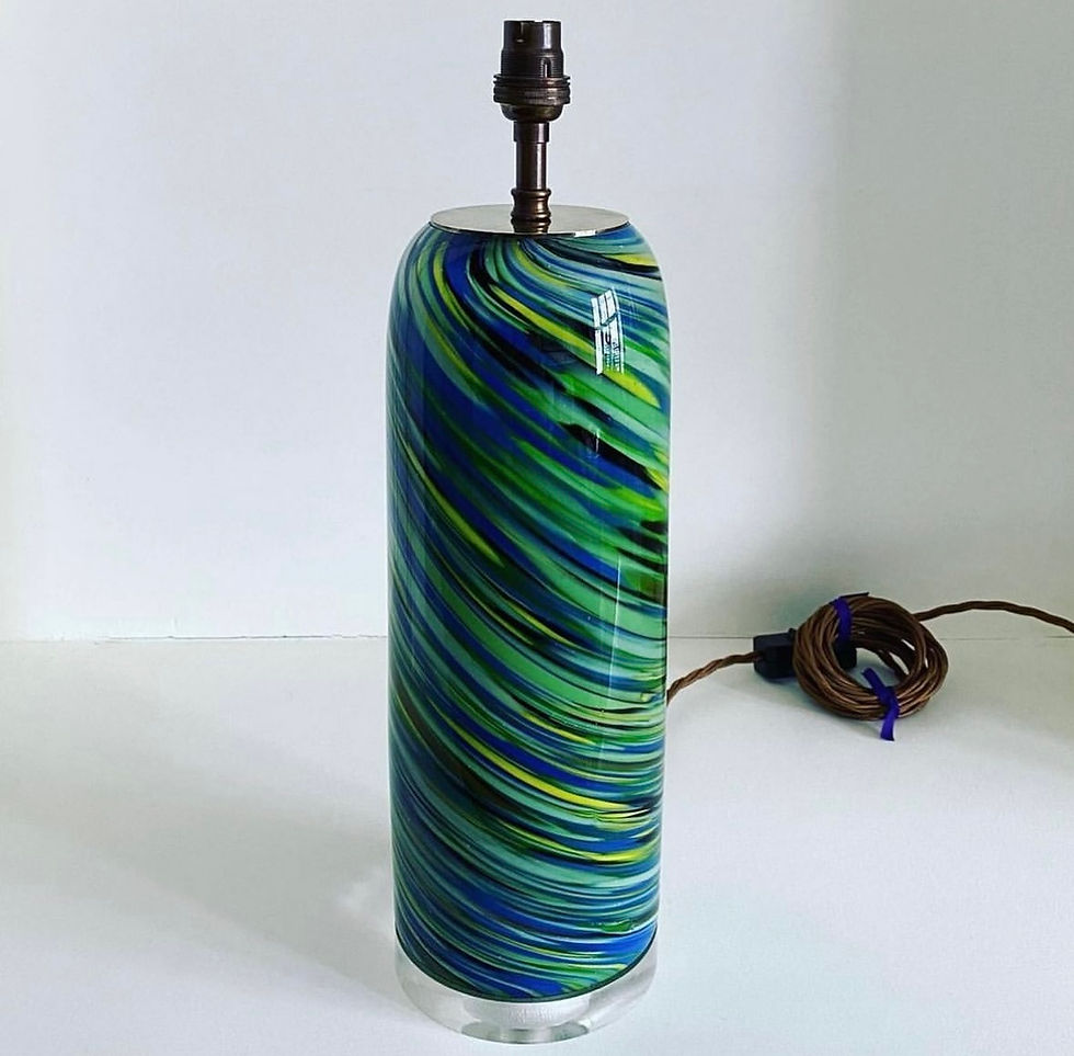 Thumbnail: A Tall Coloured Art Glass Lamp, c.1960