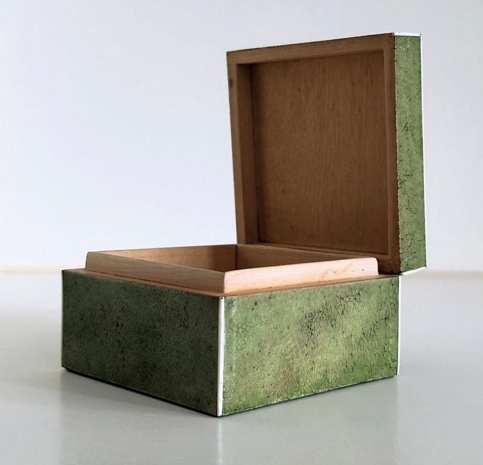 Thumbnail: A Deco Period Square Shagreen Box, c.1920