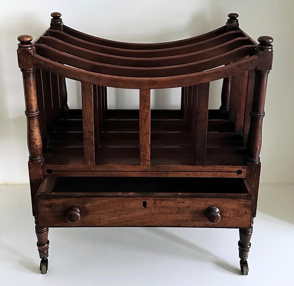 Thumbnail: A William IV Period Mahogany Canterbury or Magazine Stand, c.1830