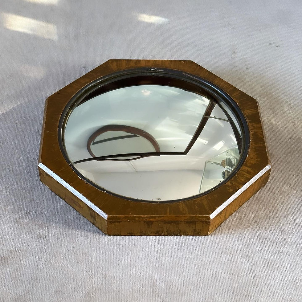 Thumbnail: A Small Edwardian Octagonal Convex Mirror, c.1910