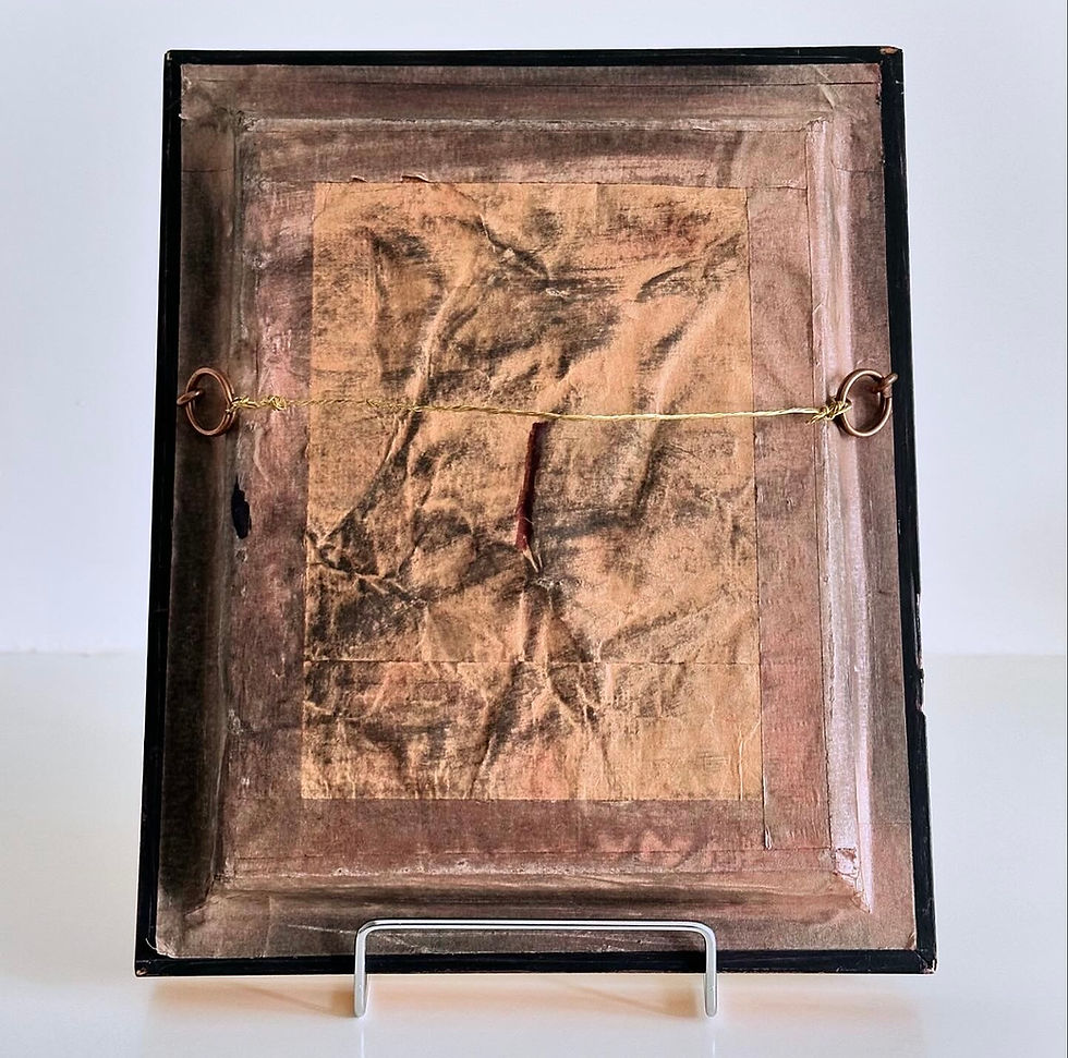 Thumbnail: A Framed Bronze Gilt Plaque of James Guidney (Jemmy the Rock Man), c.1840