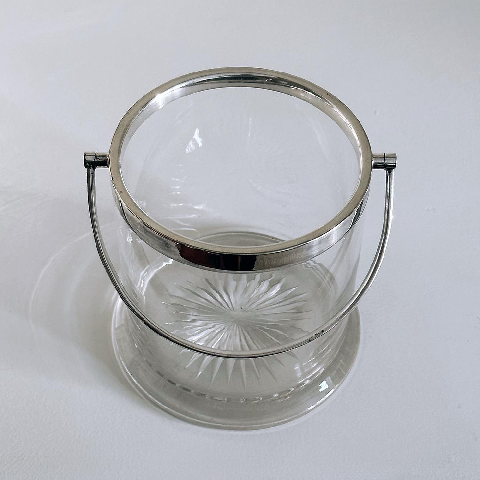 Thumbnail: A Glass & Silver Plated Ice Bucket by Martin Hall & Co, c.1890