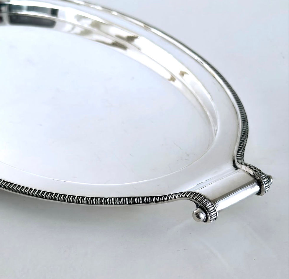 Thumbnail: A Deco Period Oval Silver Plated Tray, c.1920