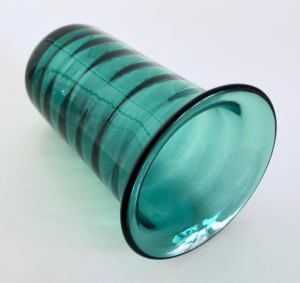 Thumbnail: A Green Glass Vase by Powell & Sons, c.1930