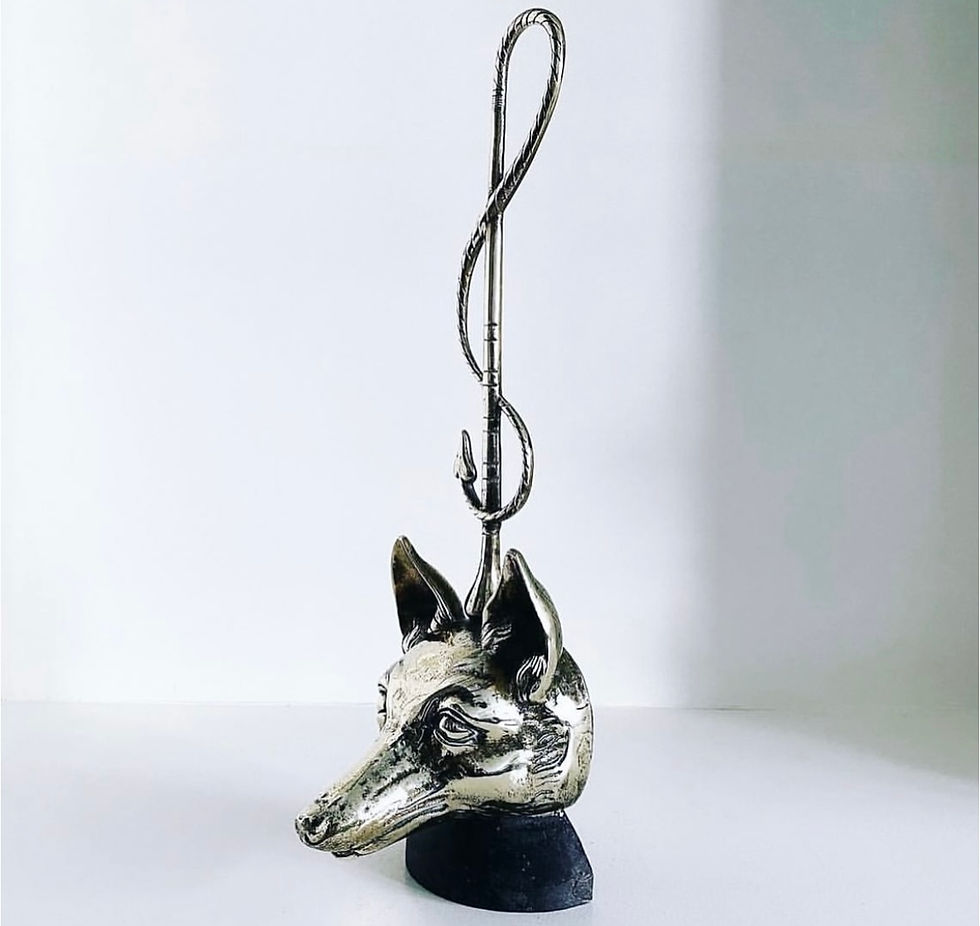 Thumbnail: A Victorian Brass Fox Mask Doorstop by Peerage, c.1900