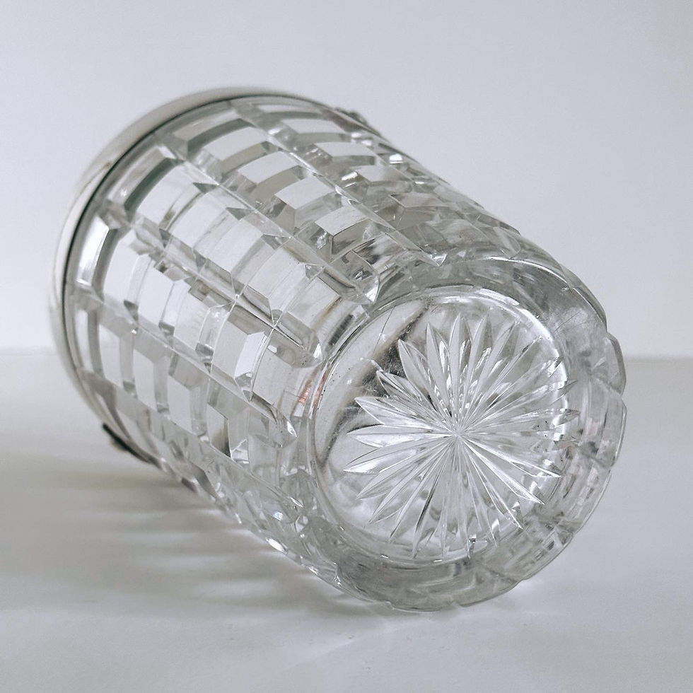 Thumbnail: A Deco Glass & Silver Plated Ice Bucket, c.1920