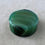 Thumbnail: A Circular Faceted Green Agate Paperweight, c.1930