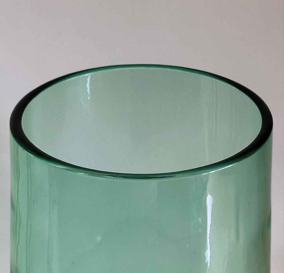 Thumbnail: A Large Deco Period Green Glass Vase by Powell & Sons, c.1930