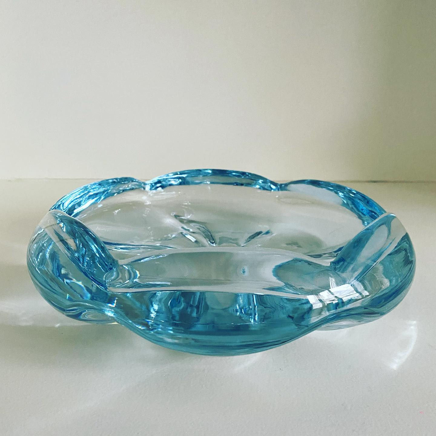 A Large Italian Blue Art Glass Bowl