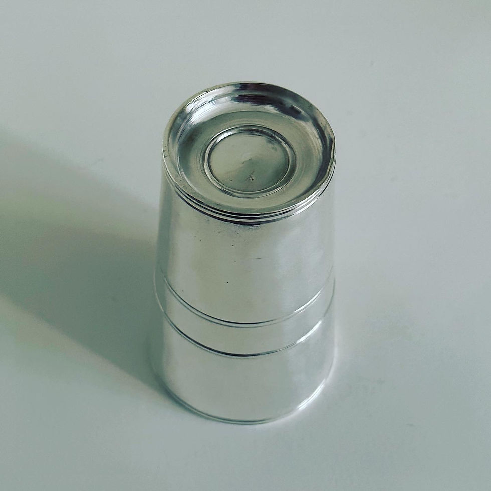 Thumbnail: A Deco Silver Plated Beaker with Monogrammed Initials, c.1932