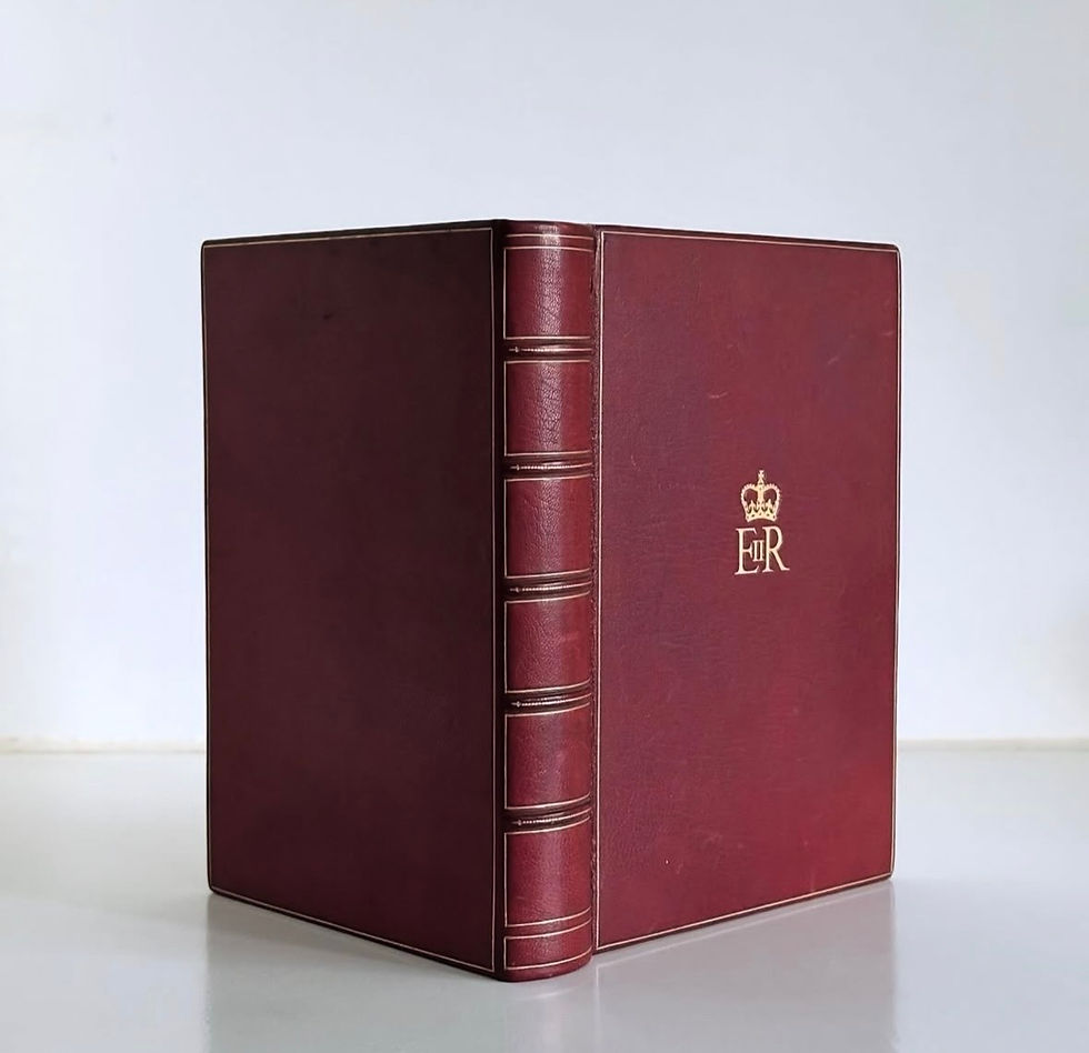 Thumbnail: A Burgundy Leather Cigar Book Box with EiiR Embossed Royal Cypher, c.1960