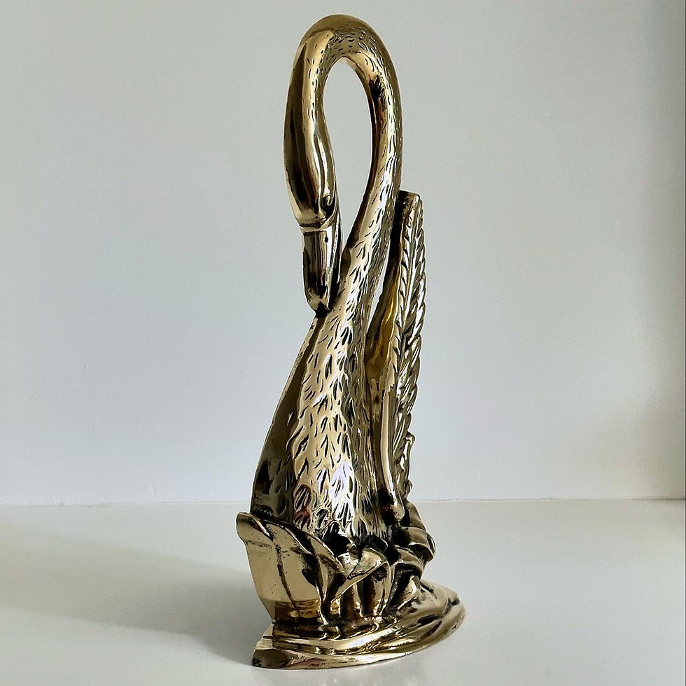 Thumbnail: A Brass Swan Doorstop, c.1890