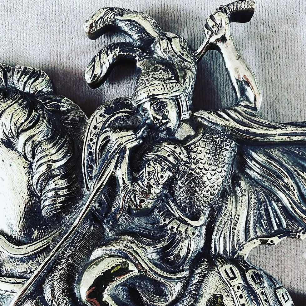 Thumbnail: A Saint George & The Dragon Brass Mount, c.1870