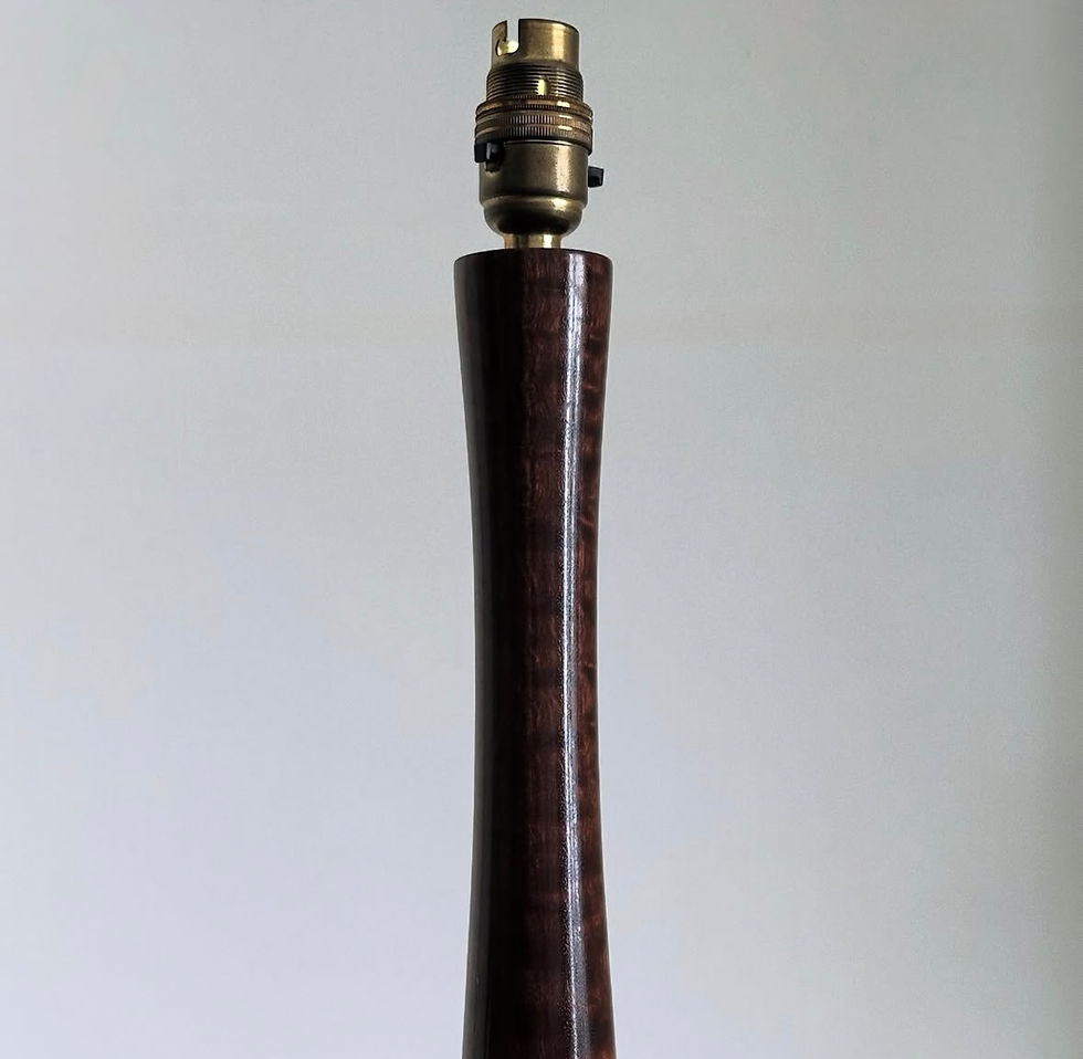 Thumbnail: A Colonial Lacewood Table Lamp, c.1930
