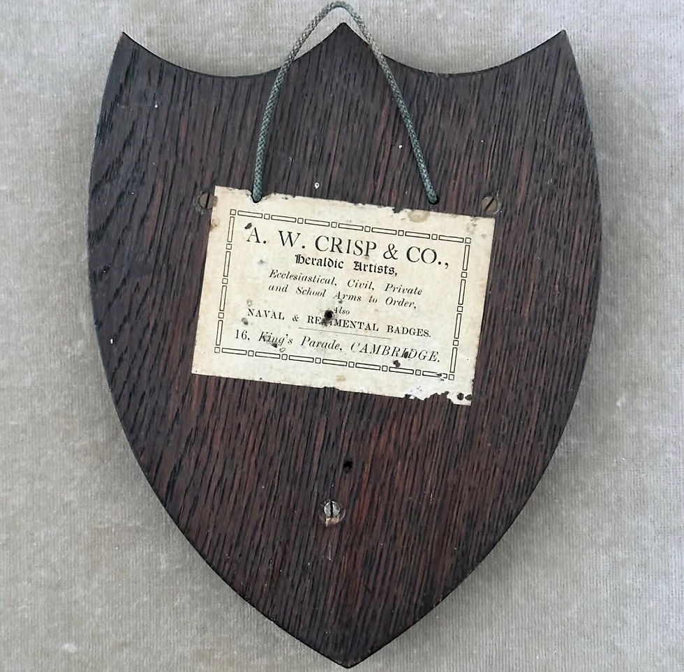 Thumbnail: An Edwardian Coat of Arms Representing Peterhouse, Cambridge University, c.1910