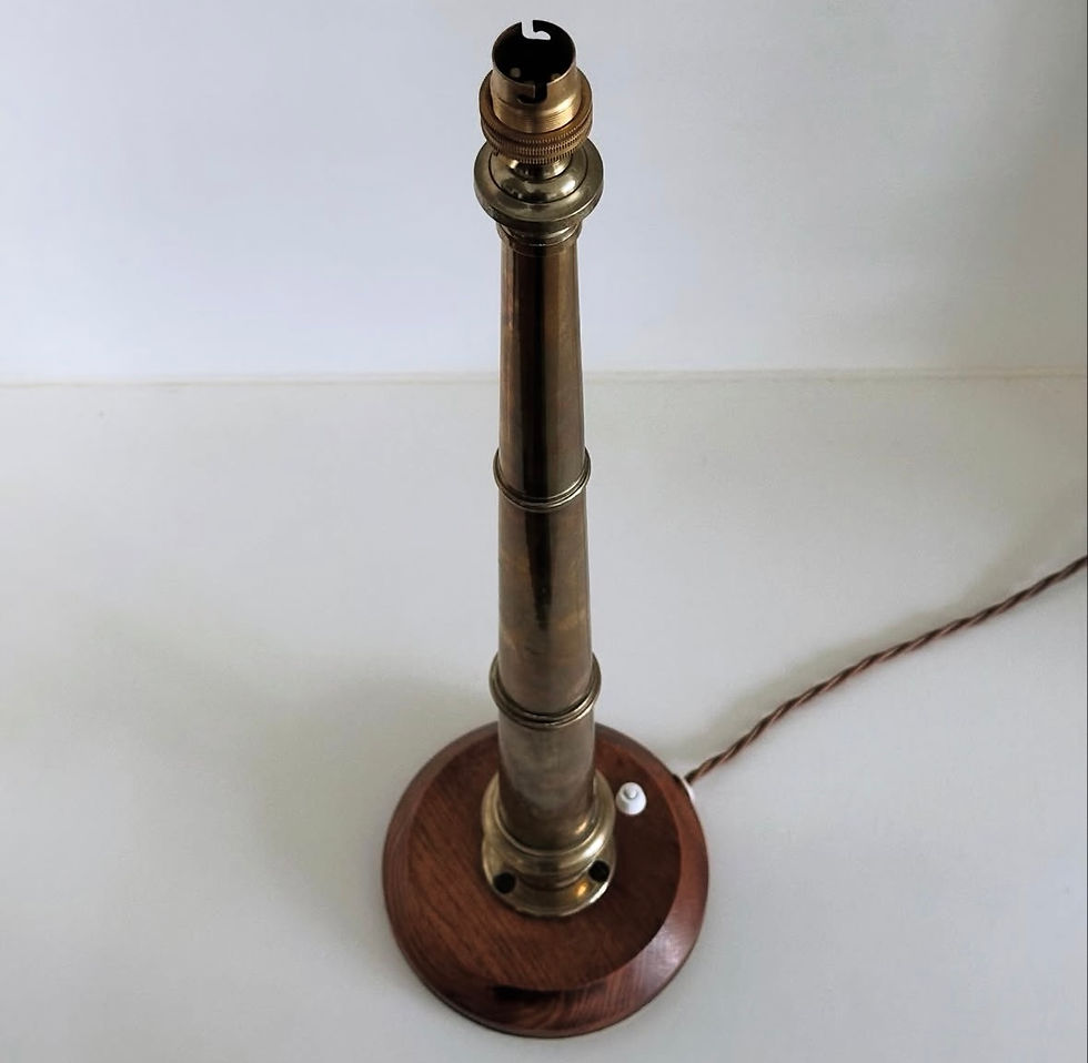 Thumbnail: A Tall Edwardian Brass Lamp, c.1910