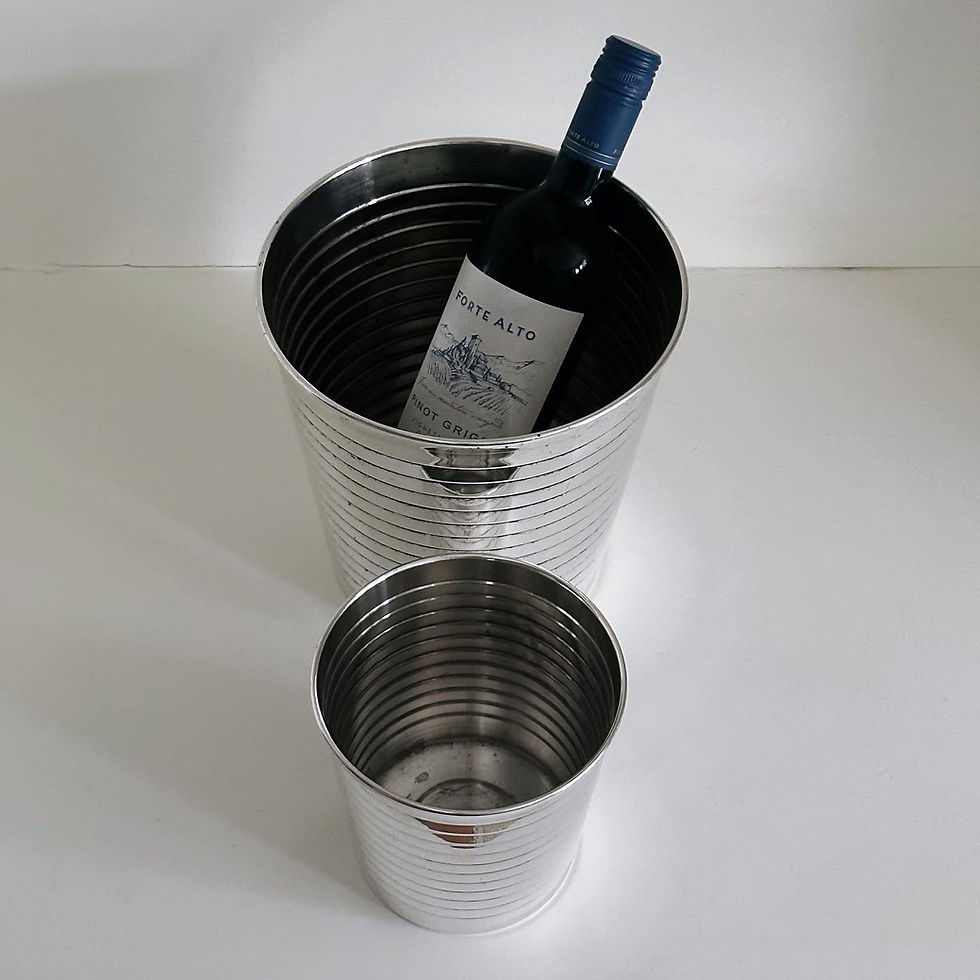 Thumbnail: A Matching Wine Cooler and Ice Bucket by Alexandre Gelb of Paris, c.1930