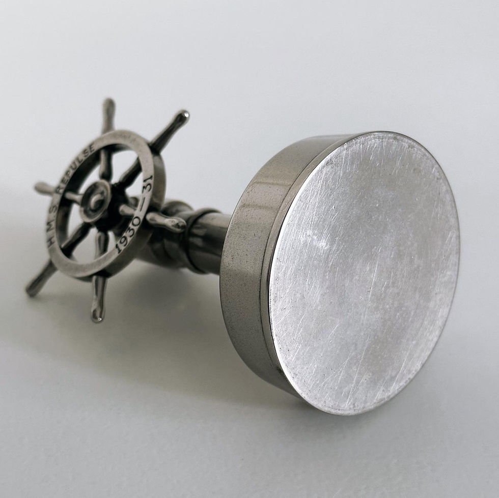 Thumbnail: H.M.S. Repulse Steel Cigar Cutter, c.1930
