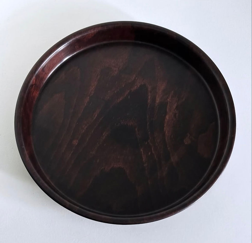 Thumbnail: A Deco Circular Oak Drinks Tray by Gaskell & Chambers Ltd of Birmingham, c.1930