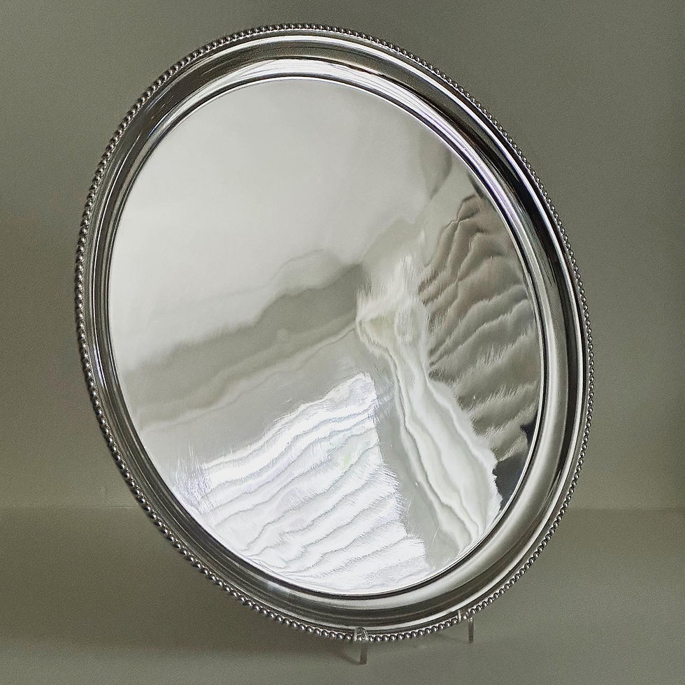 Thumbnail: A Deco Circular Tray by Walker & Hall, c.1920