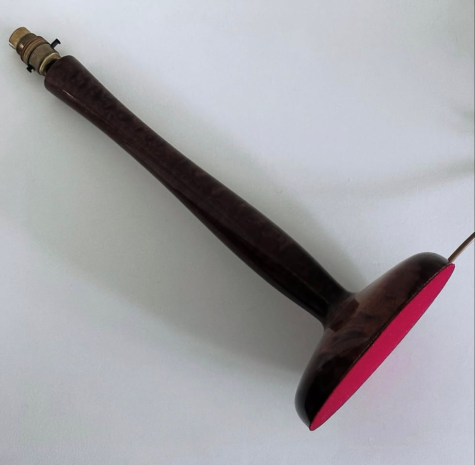 Thumbnail: A Colonial Lacewood Table Lamp, c.1930
