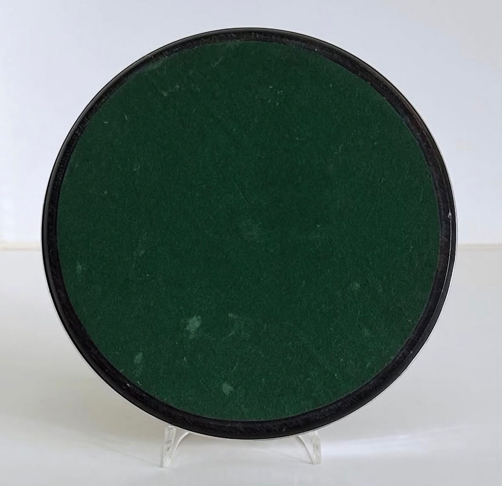 Thumbnail: An Edwardian Circular Turned Oak and Silver Plated Magnum Coaster, c.1910