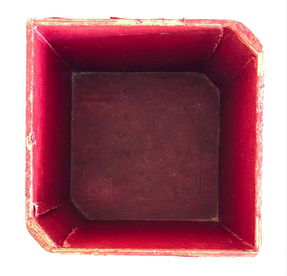 Thumbnail: A Tooled Red Leather Waste Paper Book Bin, c.1930