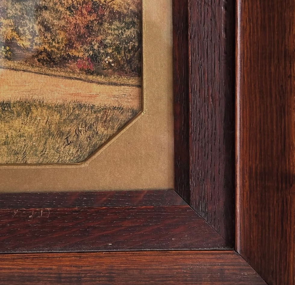 Thumbnail: A Mid 19th Century Country House Watercolour Portrait by L.Wilson, c.1864