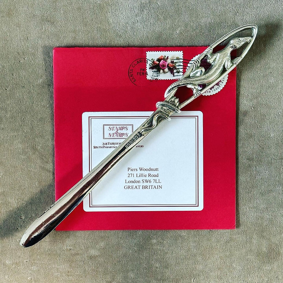 Thumbnail: A Rare Silver Plated Lizard Letter Opener, c.1900